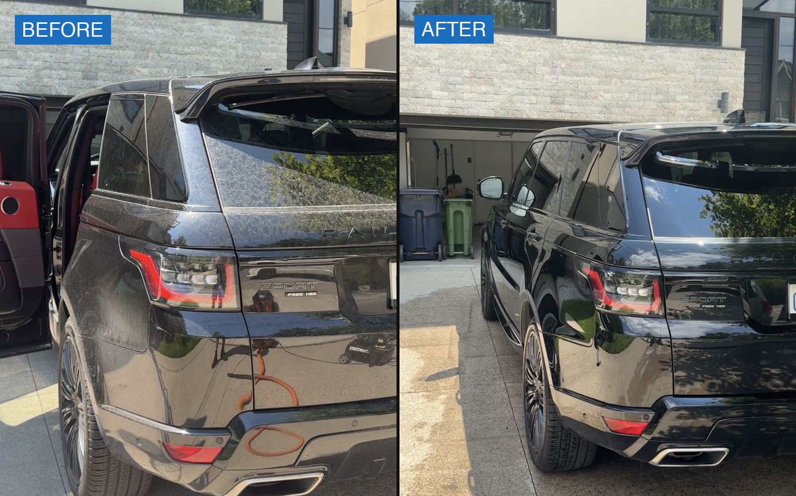 Range Rover Sport before and after exterior detail